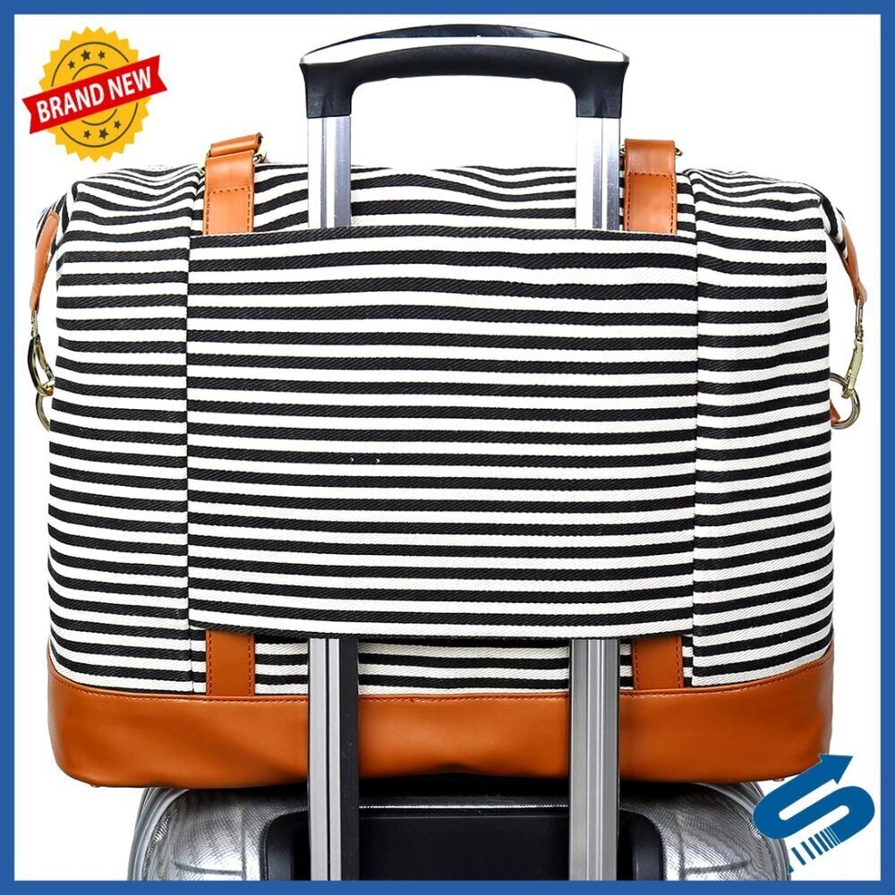 Canvas Weekender Bag Durable Travel Carry On Luggage Overnight Tote